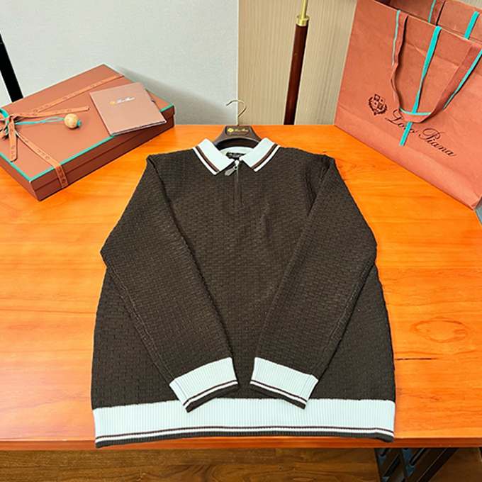 loro piana crew neck knit sweater